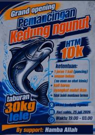 Grand Opening Pemancingan Kedung Ngunut Siap Digelar